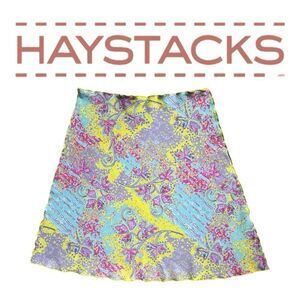 Haystacks Reversible Women’s Print Knit Bias Cut Skirt Medium